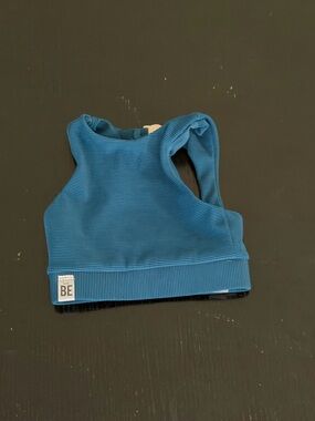 Simply Be Kids Teal Ribbed Crop Sports Top